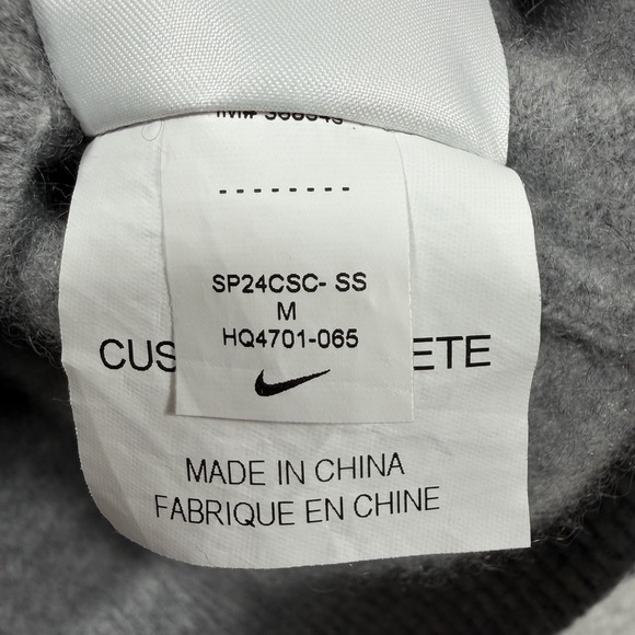 Nike Cashmere Sweater Men's M Gray Crewneck Custom Athlete Luxury Minimalist - Picture 7 of 9